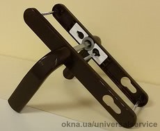 Ручка входной двери широкая, 92 мм, коричневая